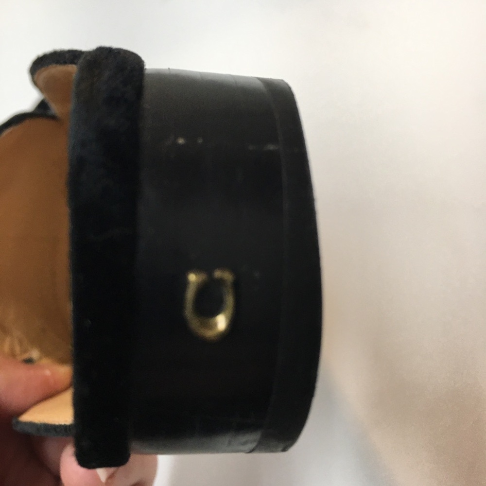 Coach Velvet Tointy Toe Slip On Mules 7.5 Black - Picture 12 of 16